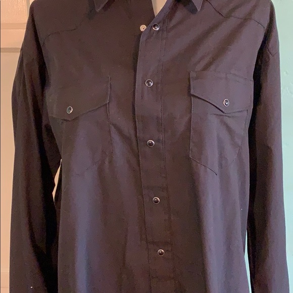 Men’s Button Up Shirt - Black - Picture 2 of 5